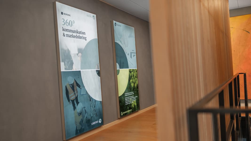 Plakater om kommunikation og markedsføring hos Bording Danmark